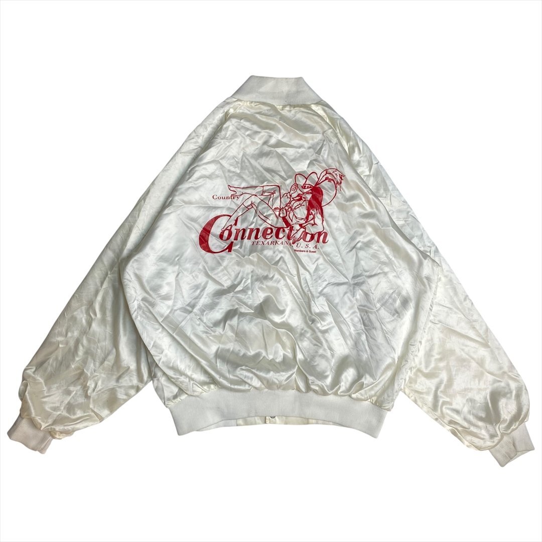 Vintage 80s-90s Auburn Sportswear スタジアム ジャケット ホワイト 古着 メンズ XL USA製 スタジャン ジャンパー ジャンバー ビンテージ拍卖