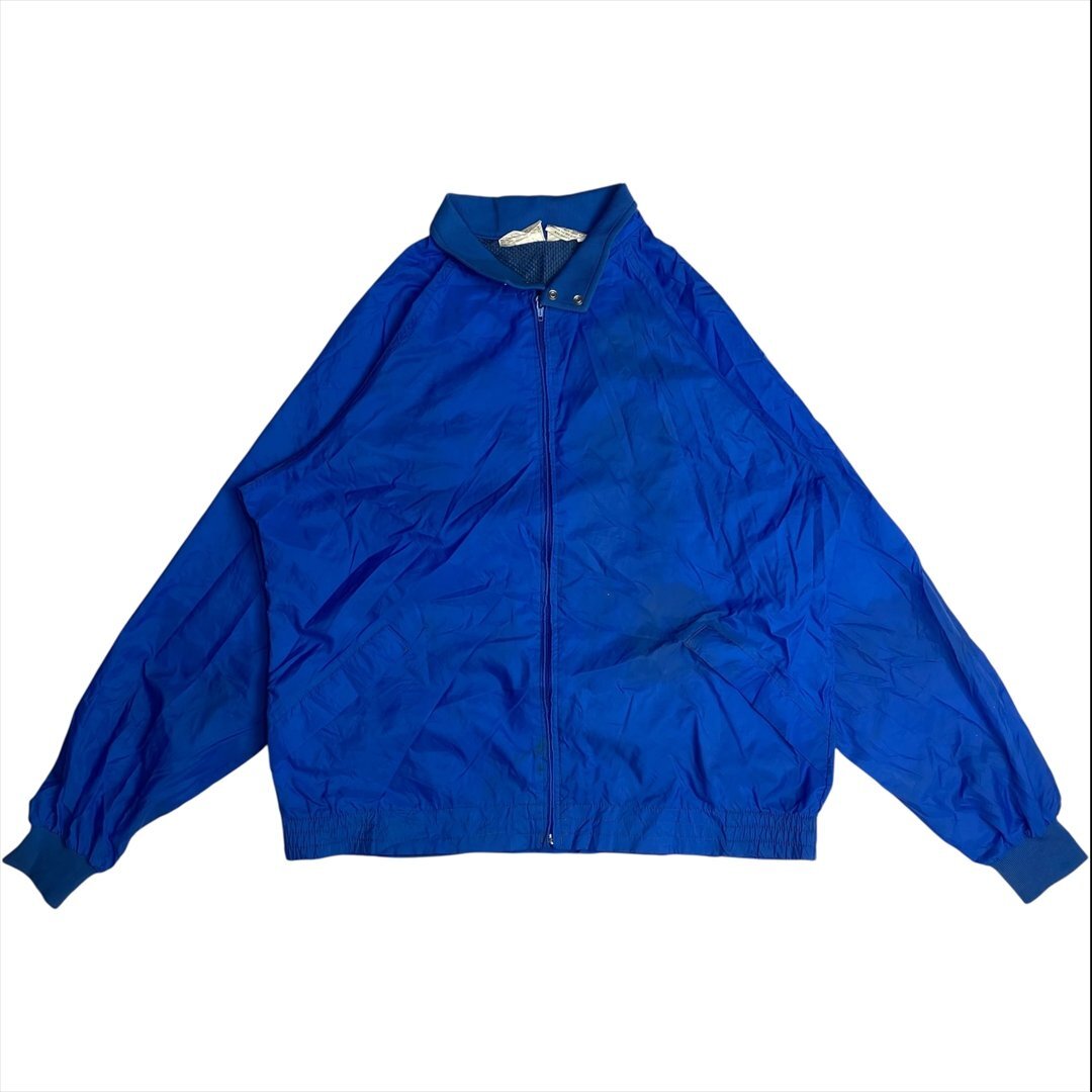 Vintage Jones Sports ナイロン ブルゾン ジャケット ブルー 古着 メンズ L USA製 ゴルフ スイングトップ スウィングトップ ヴィンテージ拍卖