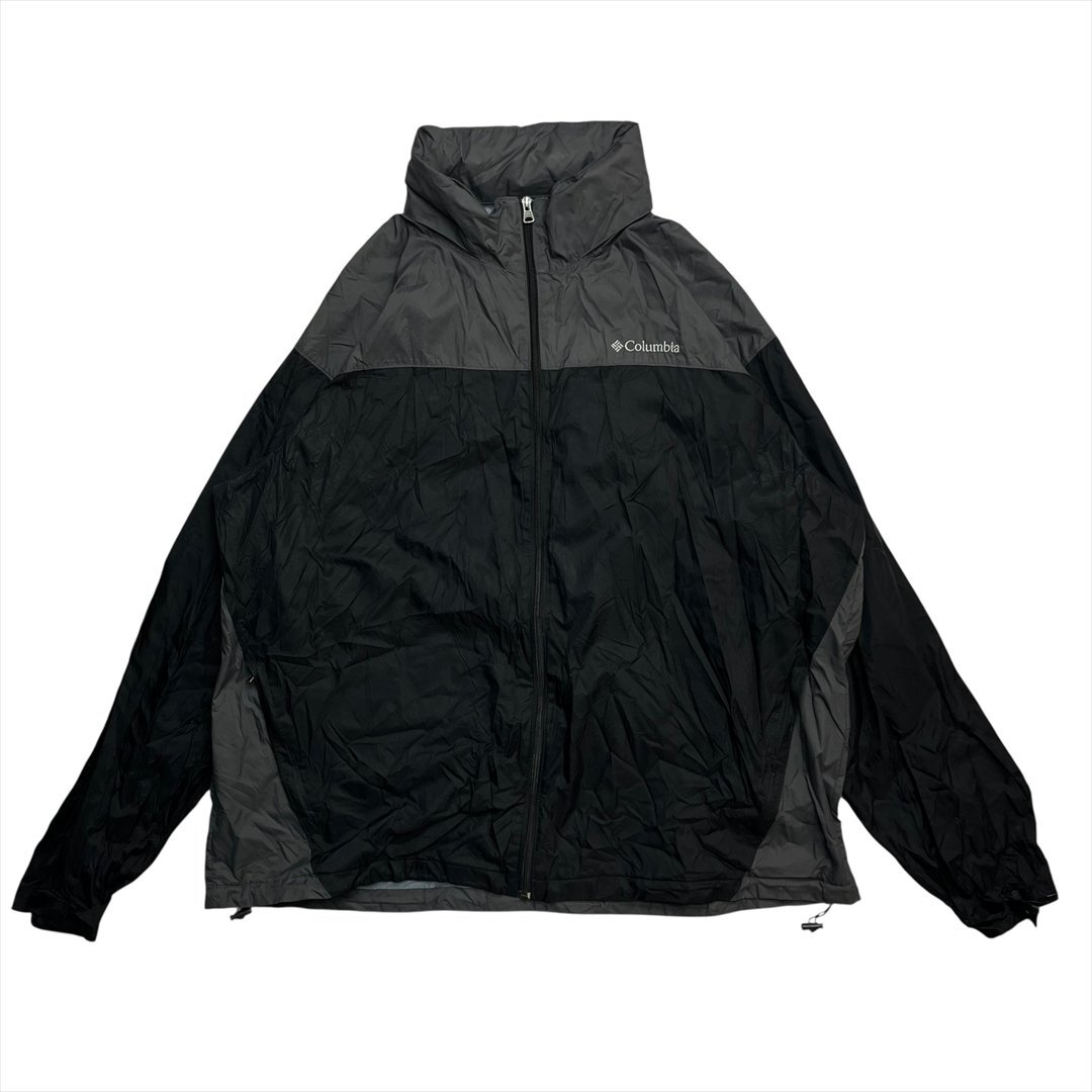【訳アリ】 Vintage コロンビア ナイロン マウンテン ジャケット ブラック Columbia 古着 メンズ XXL アウトドア ビンテージ ヴィンテージ拍卖