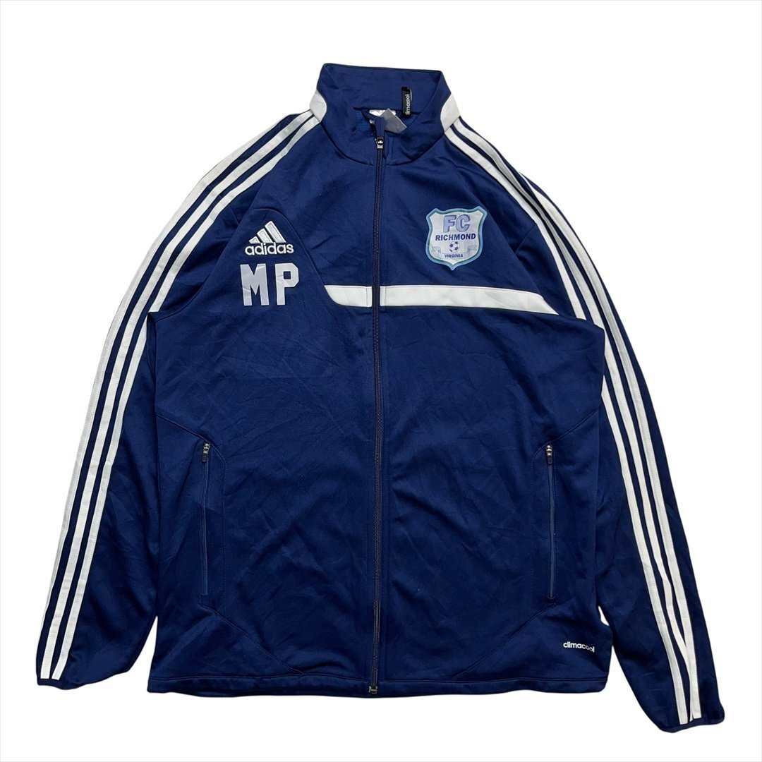 Vintage アディダス FC Richmond ロゴ トラック ジャケット ジャージ ネイビー adidas 古着 メンズ L サッカー ビンテージ ヴィンテージ拍卖
