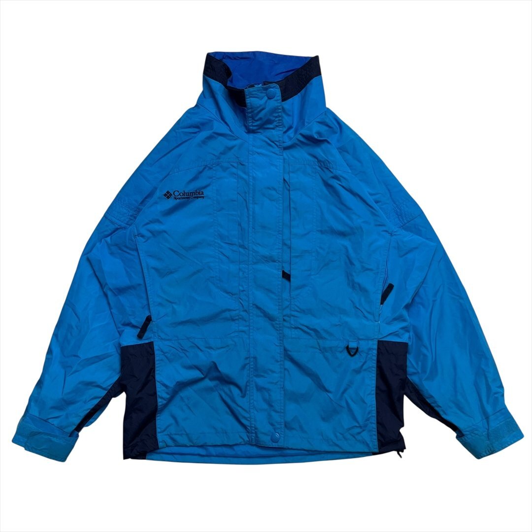 Vintage 90s コロンビア ナイロン マウンテン ジャケット ブルー Columbia 古着 メンズ M アウトドア ビンテージ ヴィンテージ拍卖