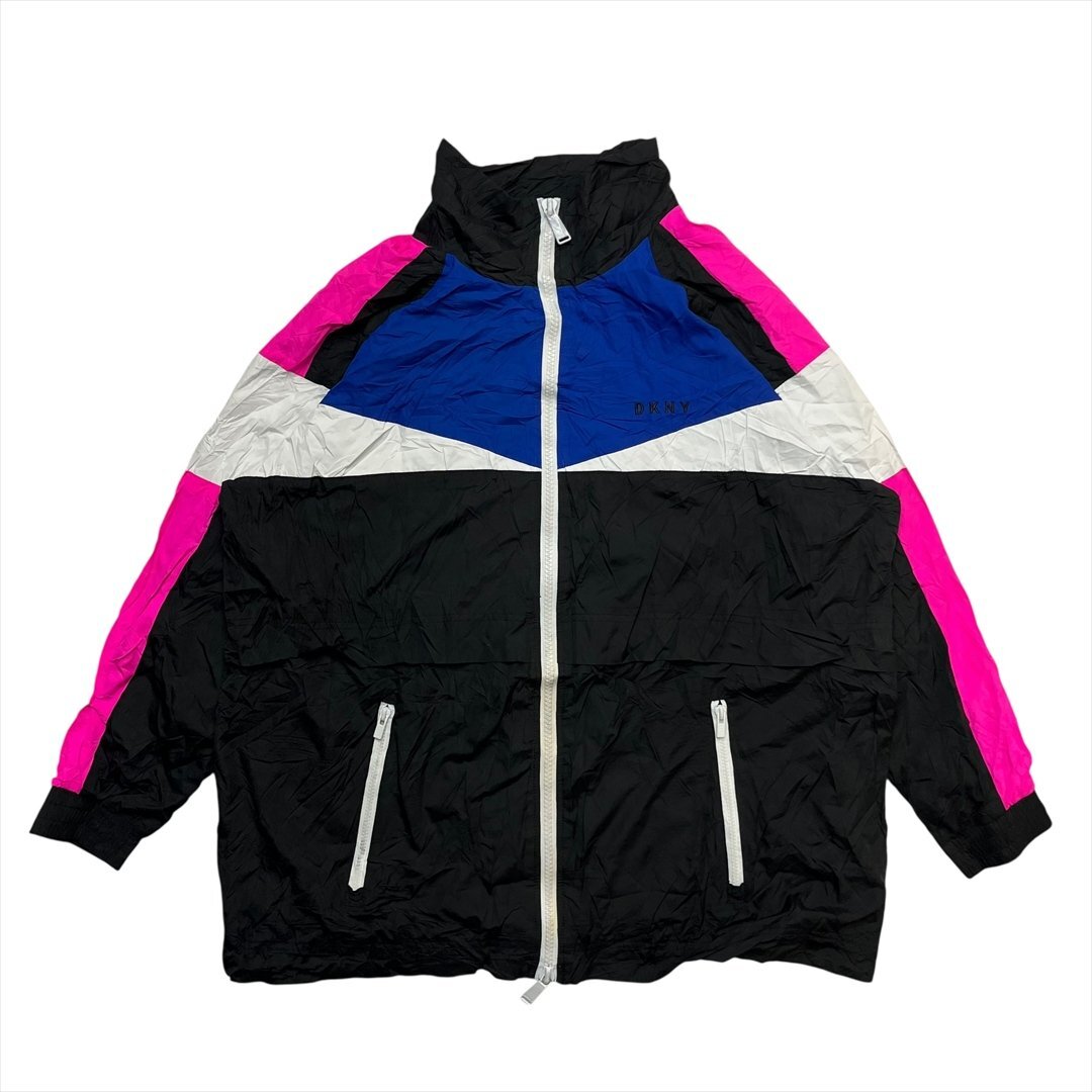 Vintage DKNY Sport ライト ジャケット ブラック 古着 レディース XL ウィンド ウインド ブレーカー ビンテージ ヴィンテージ拍卖