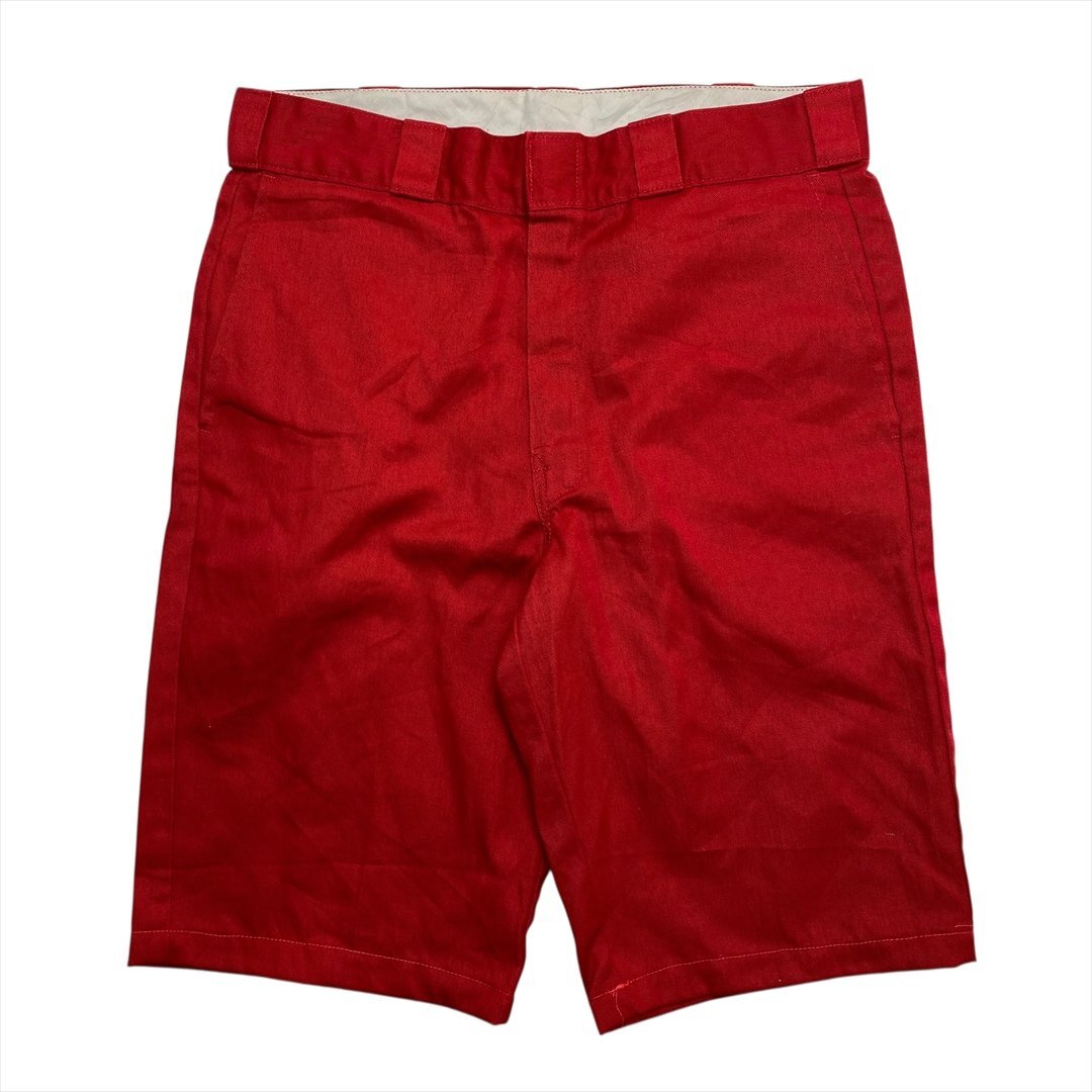 Vintage ディッキーズ 874ER ワーク ショートパンツ レッド Dickies 古着 メンズ W32 ハーフ ショーツ パンツ ビンテージ ヴィンテージ拍卖