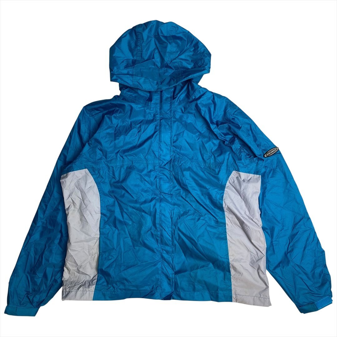 Vintage Stearns ナイロン マウンテン パーカー ブルー 古着 メンズ XL 防水 ドライウェア アウトドア ビンテージ ヴィンテージ拍卖