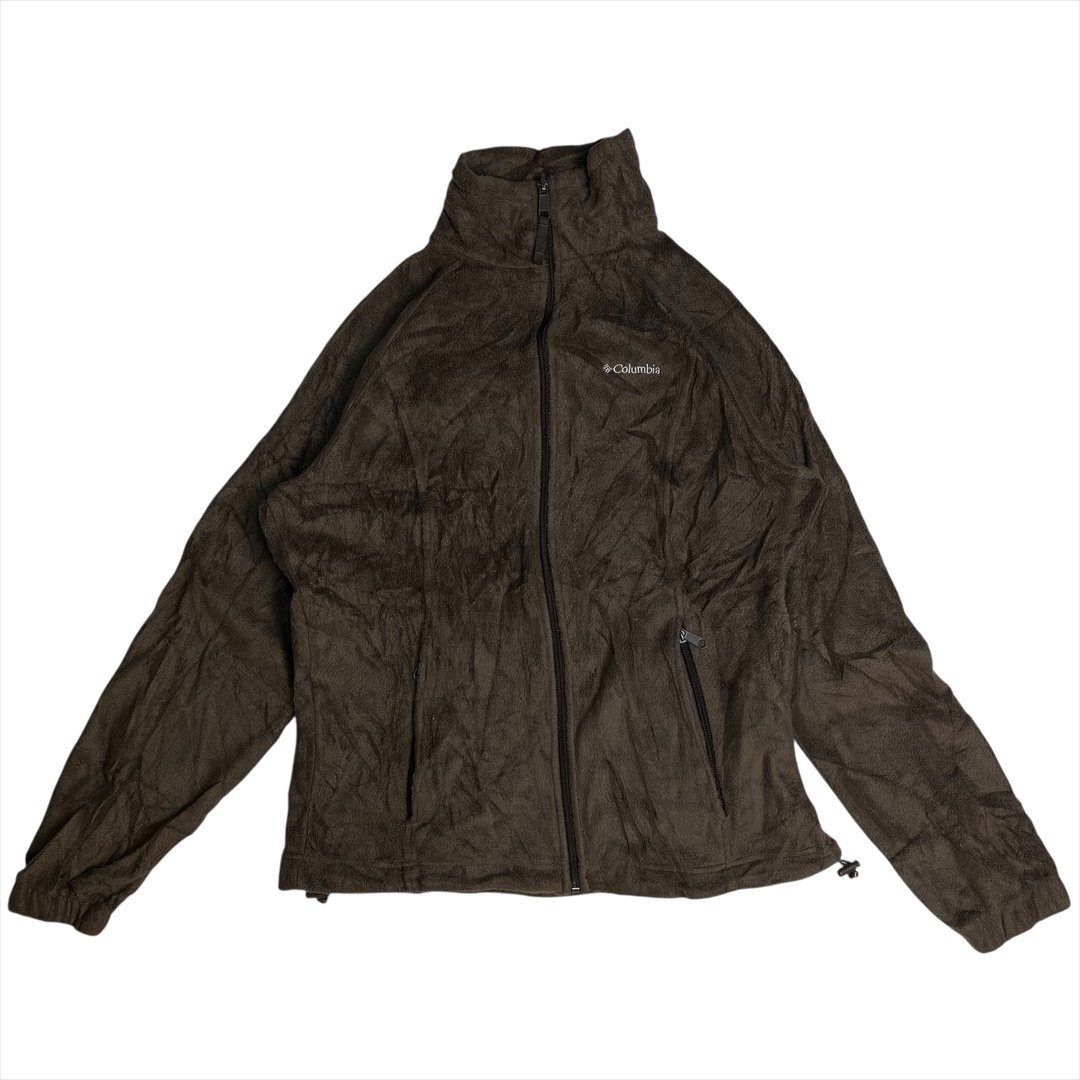 Vintage コロンビア フルジップ フリース ジャケット ブラウン Columbia 古着 メンズ M ジップアップ アウトドア ビンテージ ヴィンテージ拍卖