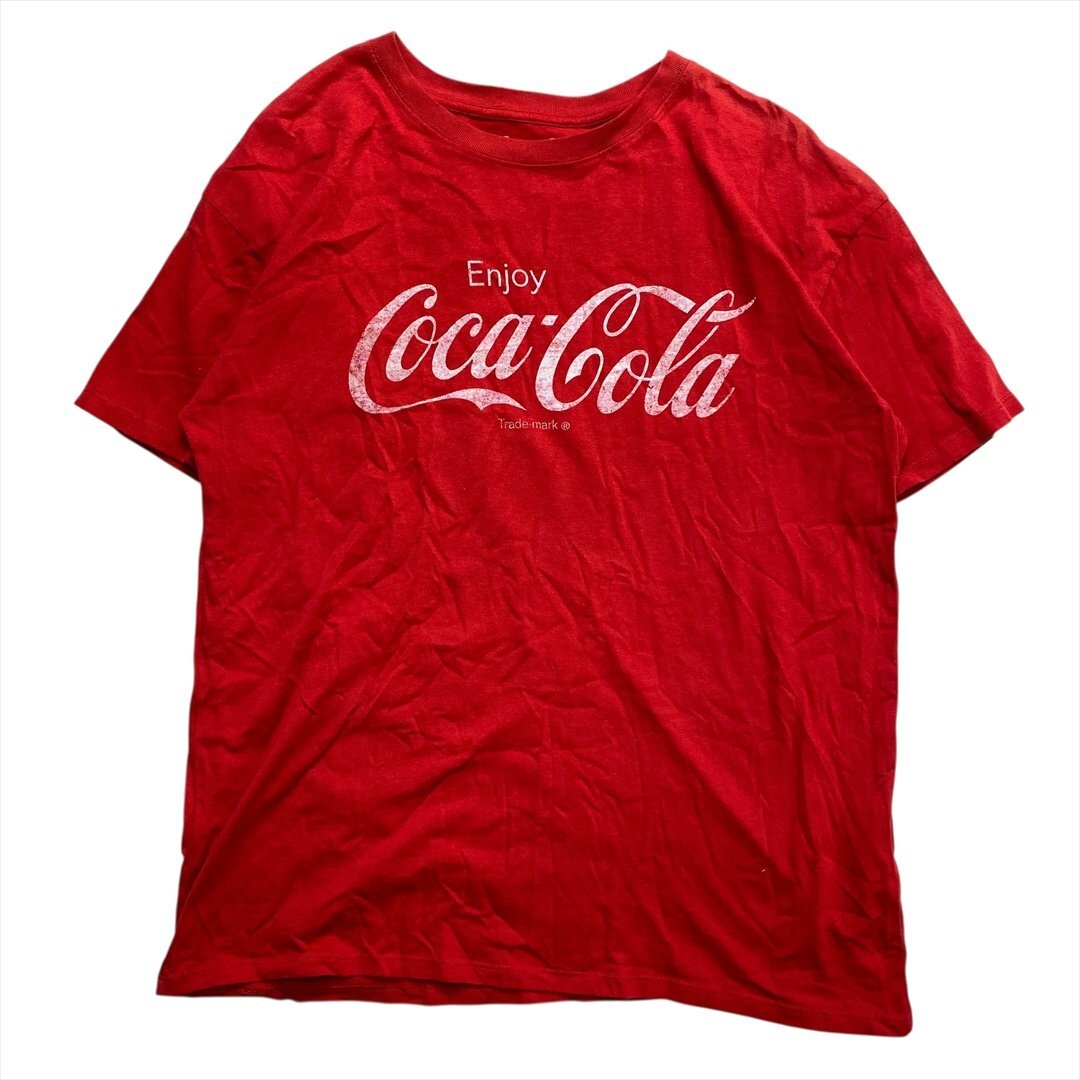 Vintage Enjoy COCA COLA コカコーラ ロゴ プリント Tシャツ 半袖 メンズ S レッド 古着 企業系 ビンテージ ヴィンテージ拍卖