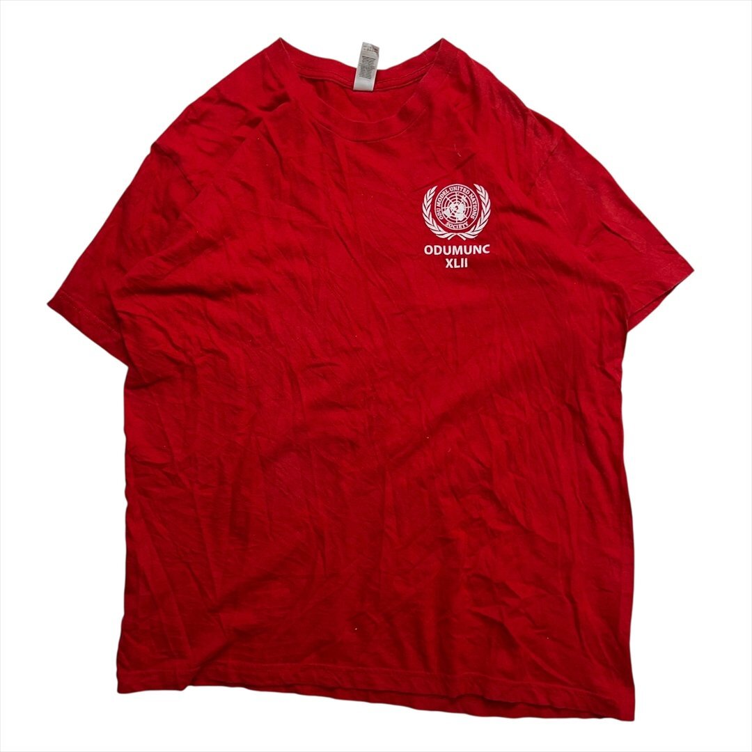 Vintage American Apparel ODUMUNC XLII オールド ドミニオン イベント ロゴ Tシャツ 半袖 メンズ L レッド 古着 ビンテージ ヴィンテージ拍卖