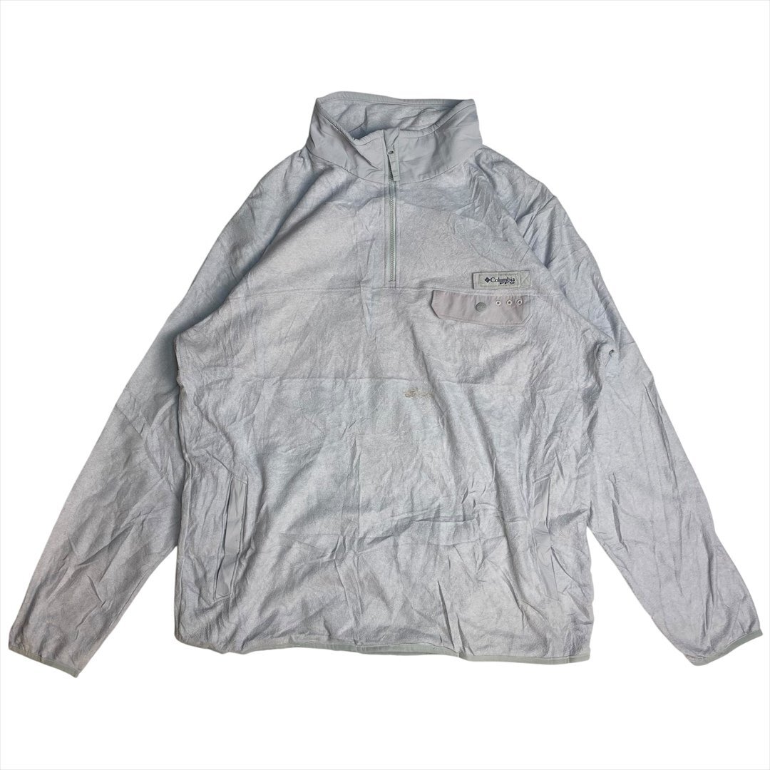 Vintage Columbia コロンビア ハーフジップ ハーバーサイド II フリース プルオーバー トップス メンズ L グレー 古着 ヴィンテージ拍卖