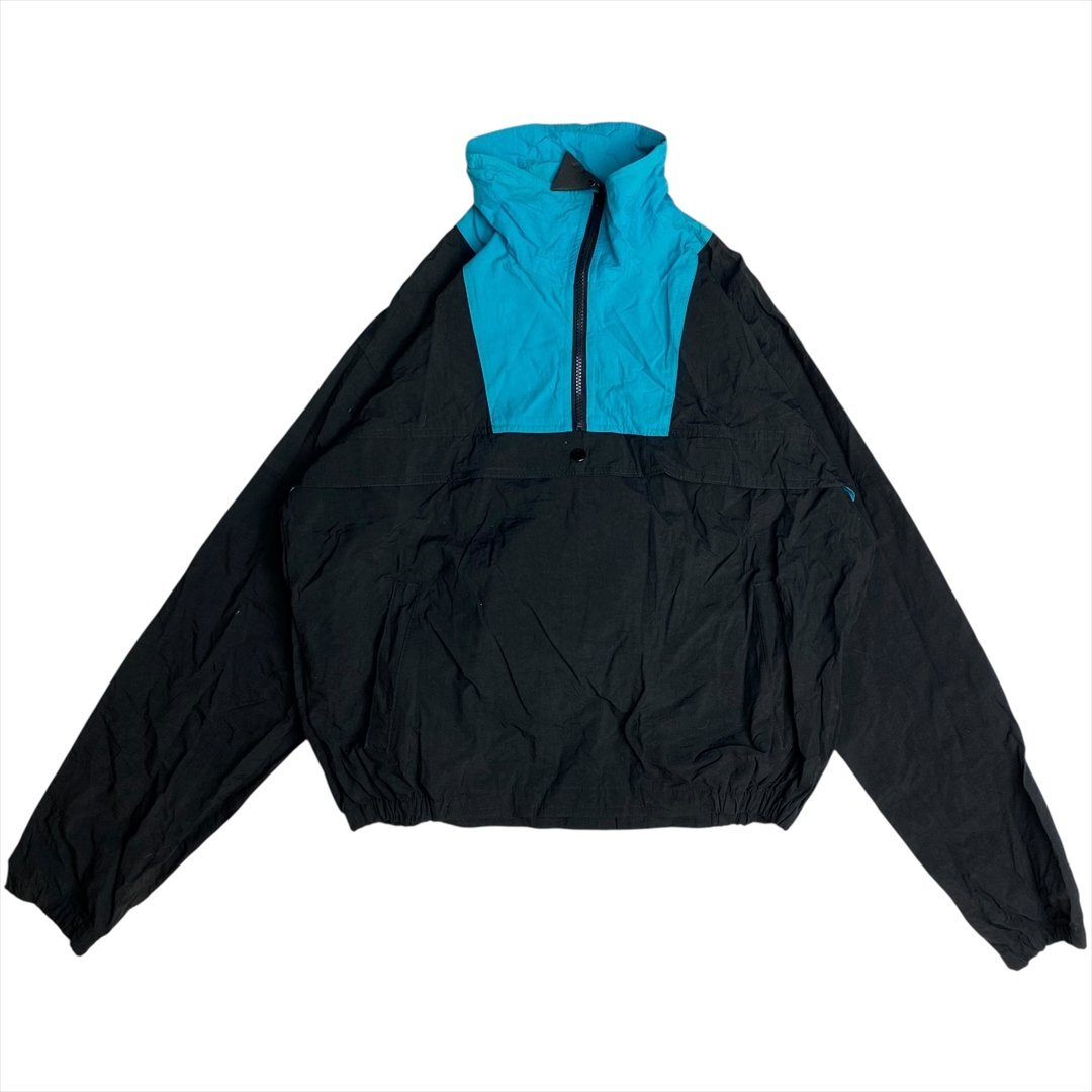 Vintage Aspen ski ハーフジップ ナイロン プルオーバー トップス メンズ M ブラック 古着 ウィンド ウインド ブレーカー ヴィンテージ拍卖