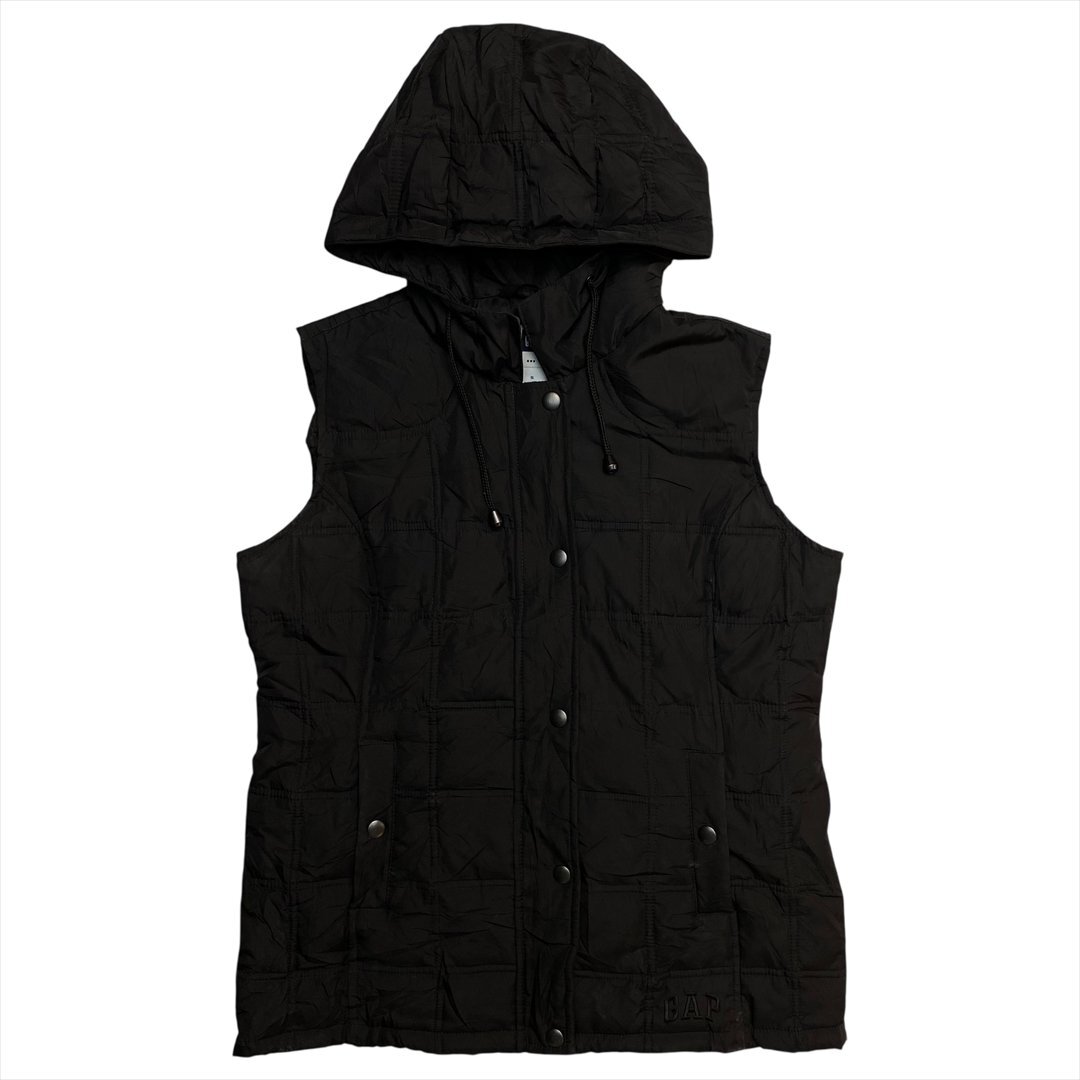 Vintage GAP ギャップ フルジップ キルティング パファー ベスト レディース S ブラウン 古着 ダウン パーカー フーディ ビンテージ拍卖
