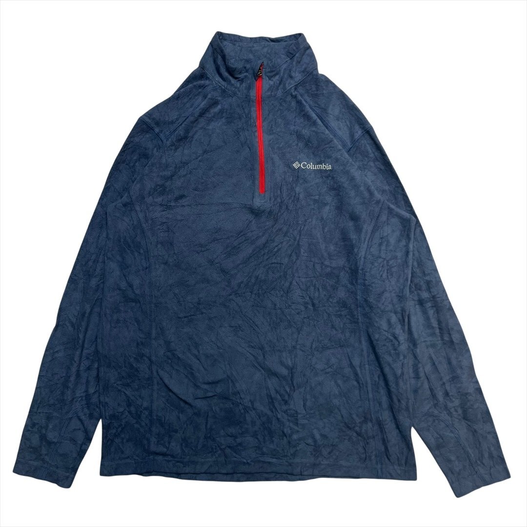 Vintage Columbia コロンビア ハーフジップ フリース プルオーバー トップス メンズ M ネイビー 古着 ジャケット ビンテージ ヴィンテージ拍卖