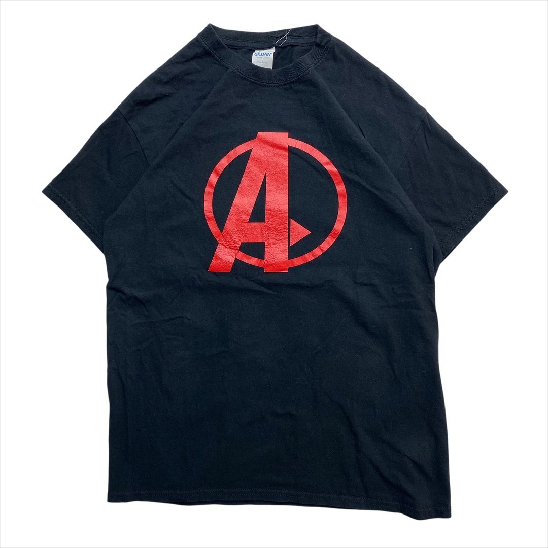 Vintage GILDAN ギルダン Avengers アベンジャーズ BRIANNE CARR ロゴ Tシャツ 半袖 メンズ M ブラック 古着 ビンテージ ヴィンテージ拍卖