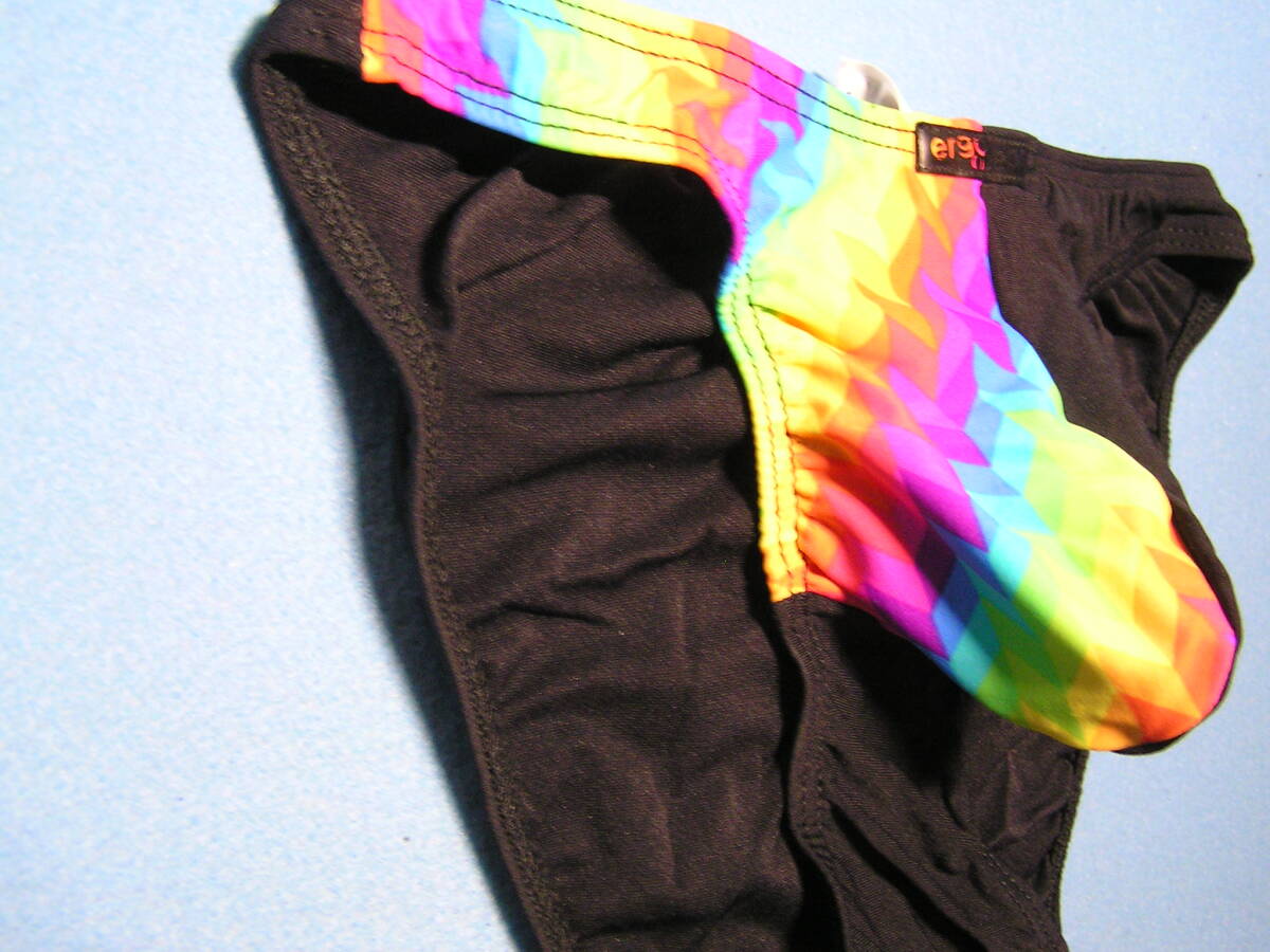 即決新品 ERGOWEAR X3D Bikini Black-Rainbow-S- 黒/虹柄色 ビキニブリーフ 現品表記サイズ -S- エルゴウエアー拍卖