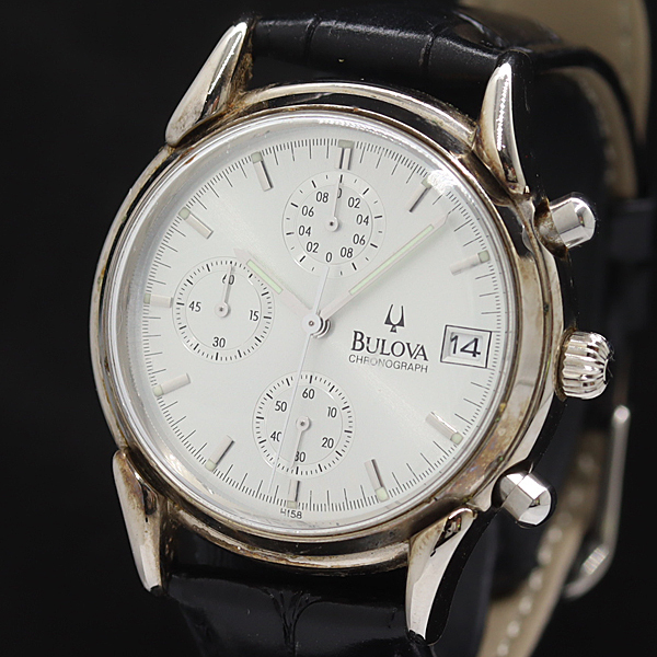 1円 ブローバ クロノグラフ BVC302 QZ シルバー文字盤 メンズ腕時計 6953100 7TLT SMZ拍卖