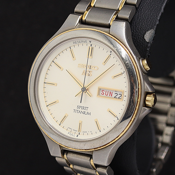 1円 セイコー スピリット AGS オートQZ 5M43-0B50 シャンパン文字盤 メンズ腕時計 6517000 7BJY MST拍卖