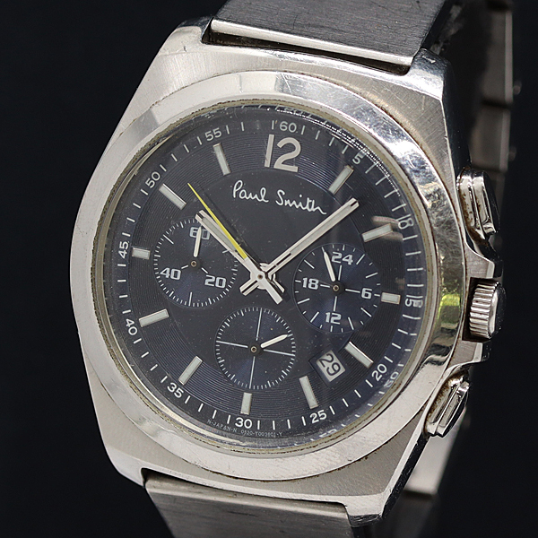 1円 稼働 ポールスミス 0520-T002181 QZ ブルー文字盤 メンズ腕時計 6517000 7BJY SMZ拍卖