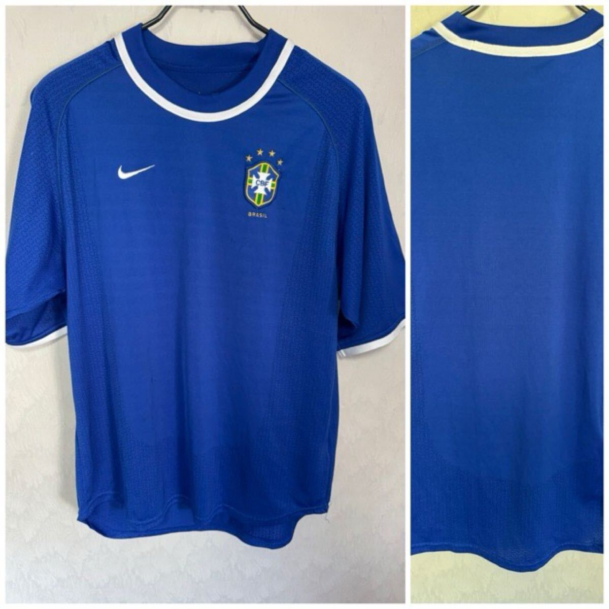 ブラジル代表 ユニフォーム 02年 アウェイ ブルー NIKE ナイキ Mサイズ ユニホーム拍卖