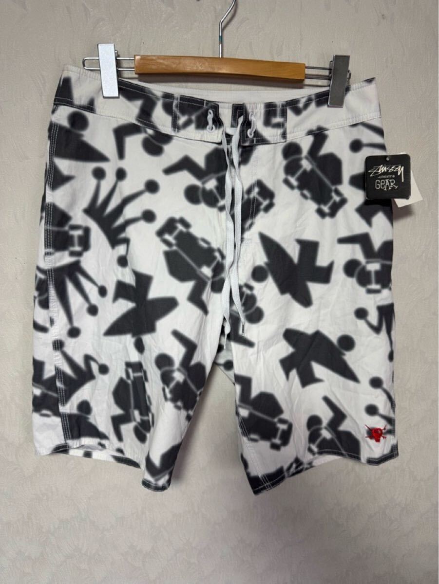 STUSSY ステューシー サーフパンツ 90年代 新品 タグ付き W32 拍卖