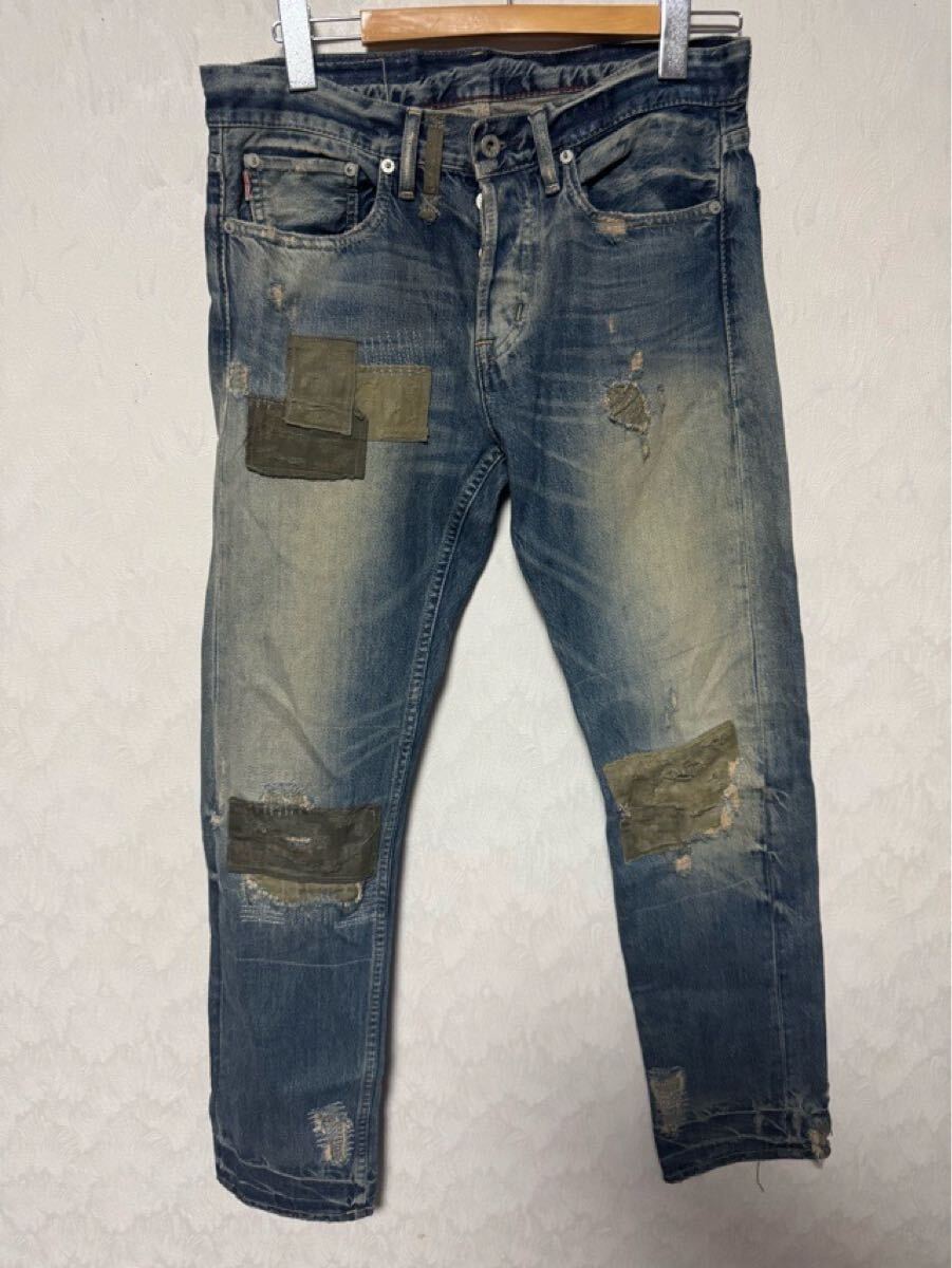 ラルフローレン ジーズン デニム W32 spencer jean 美品 リペア ダメージ 加工 ポロ チュニジア製 美品拍卖