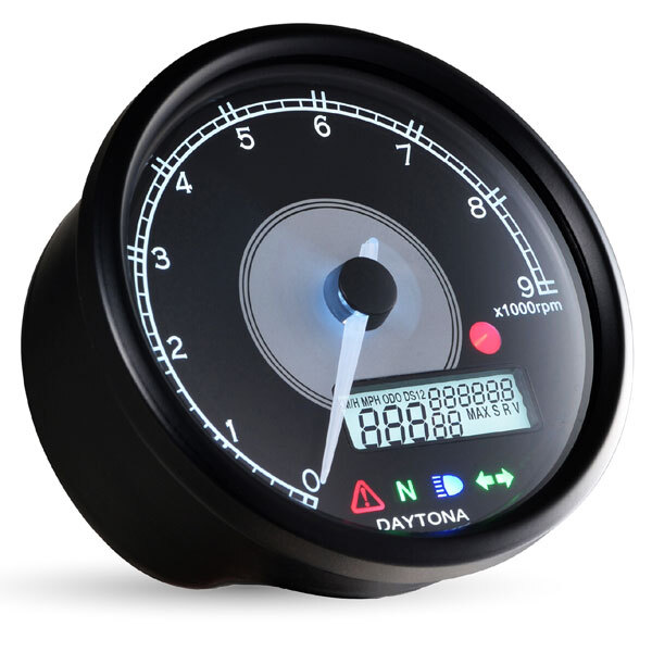 デイトナ DAYTONA VELONA 電気式タコメーター&スピードメーター Φ80 9000rpm ブラックボディ ホワイトLED 48140拍卖