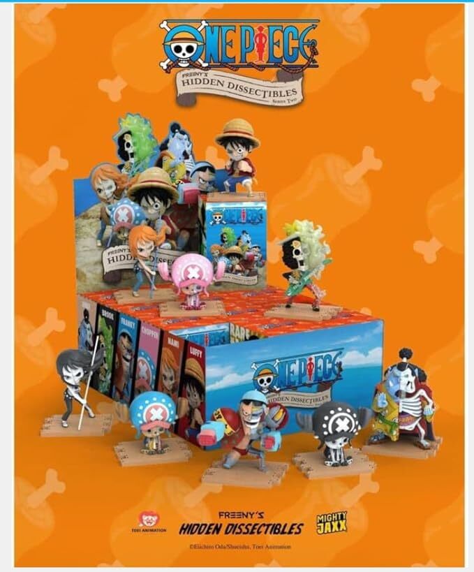 新品未開封 海外限定 Mighty Jaxx ワンピース Freeny's Hidden Dissectibles 第二弾 半骨分 フィギュア 6体セット ブラインドボックス拍卖