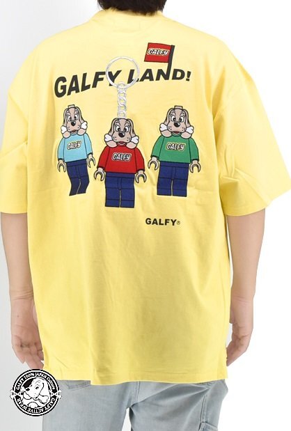 GALFY LAND半袖Tシャツ◆GALFY イエロー Lサイズ(中型犬) 152207 ガルフィー オーバーサイズ ゆったりめ ユニセックス拍卖