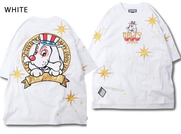 CHANCE!!半袖Tシャツ◆GALFY ホワイト XLサイズ(大型犬) 152205 ガルフィー オーバーサイズ ゆったりめ ユニセックス拍卖