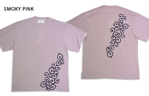 まるめん唐草半袖Tシャツ◆喜人 スモーキーピンク XXLサイズ KJ-52015 和柄 和風 吸汗速乾 ドライ きじん拍卖