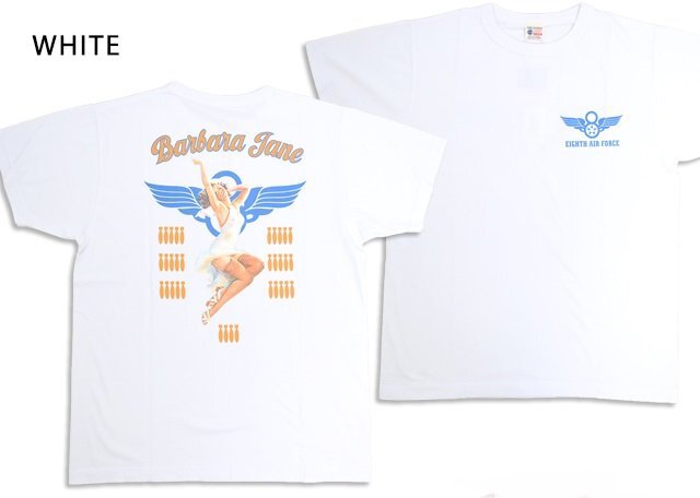 半袖Tシャツ「BARBARA JANE」◆BUZZ RICKSON'S ホワイト XLサイズ BR79625 バズリクソンズ ミリタリー ピンナップガール 東洋エンタープラ拍卖