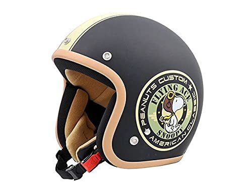 アークス SNJ-19 SNOOPY(スヌーピー) ジェットヘルメット バイカー(マットブラック/アイボリー)フリーサイズ(57~59cm)拍卖