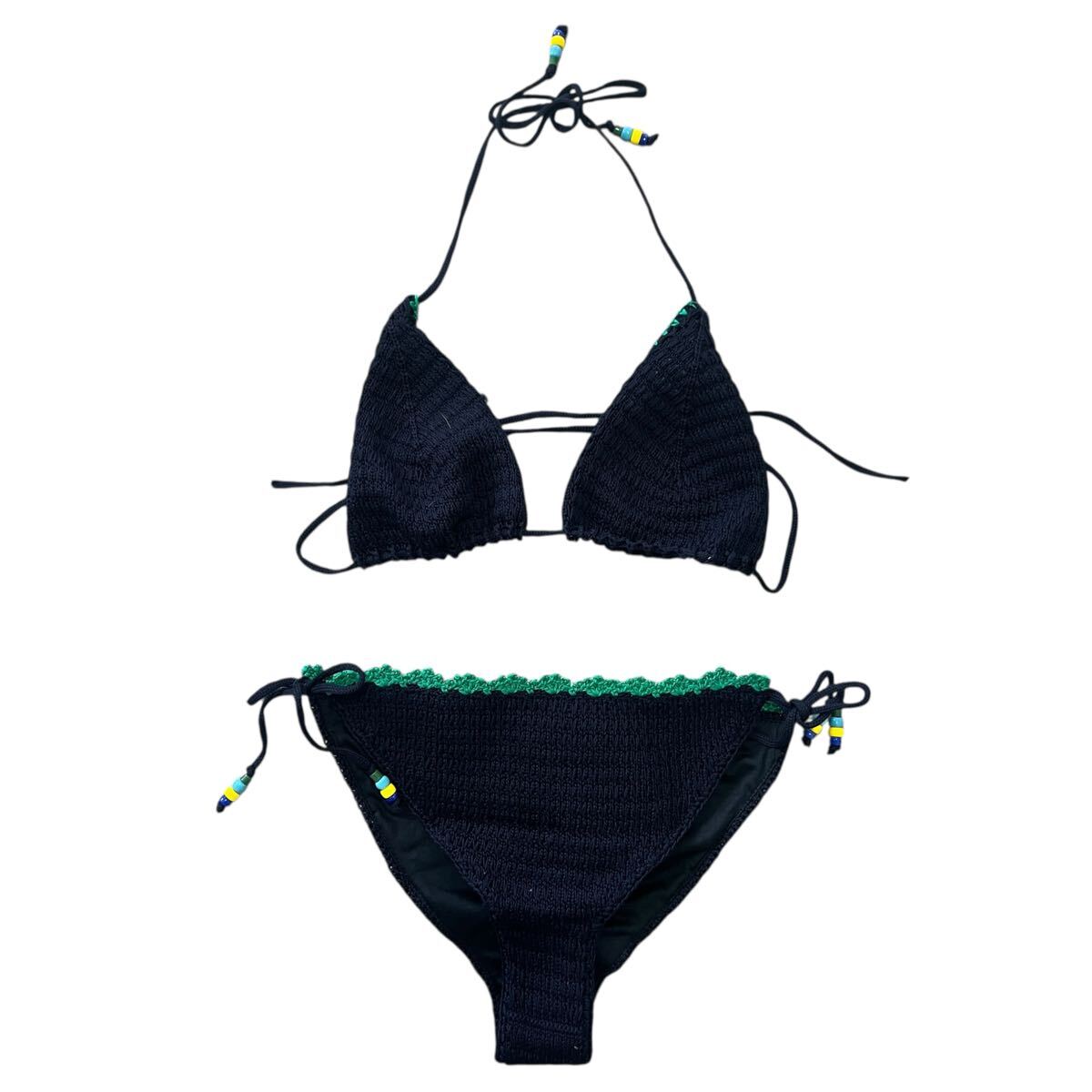 MIU MIU ビーズストラップ ウーブンレース ビキニ 水着 新品未使用 タグ箱付き 拍卖