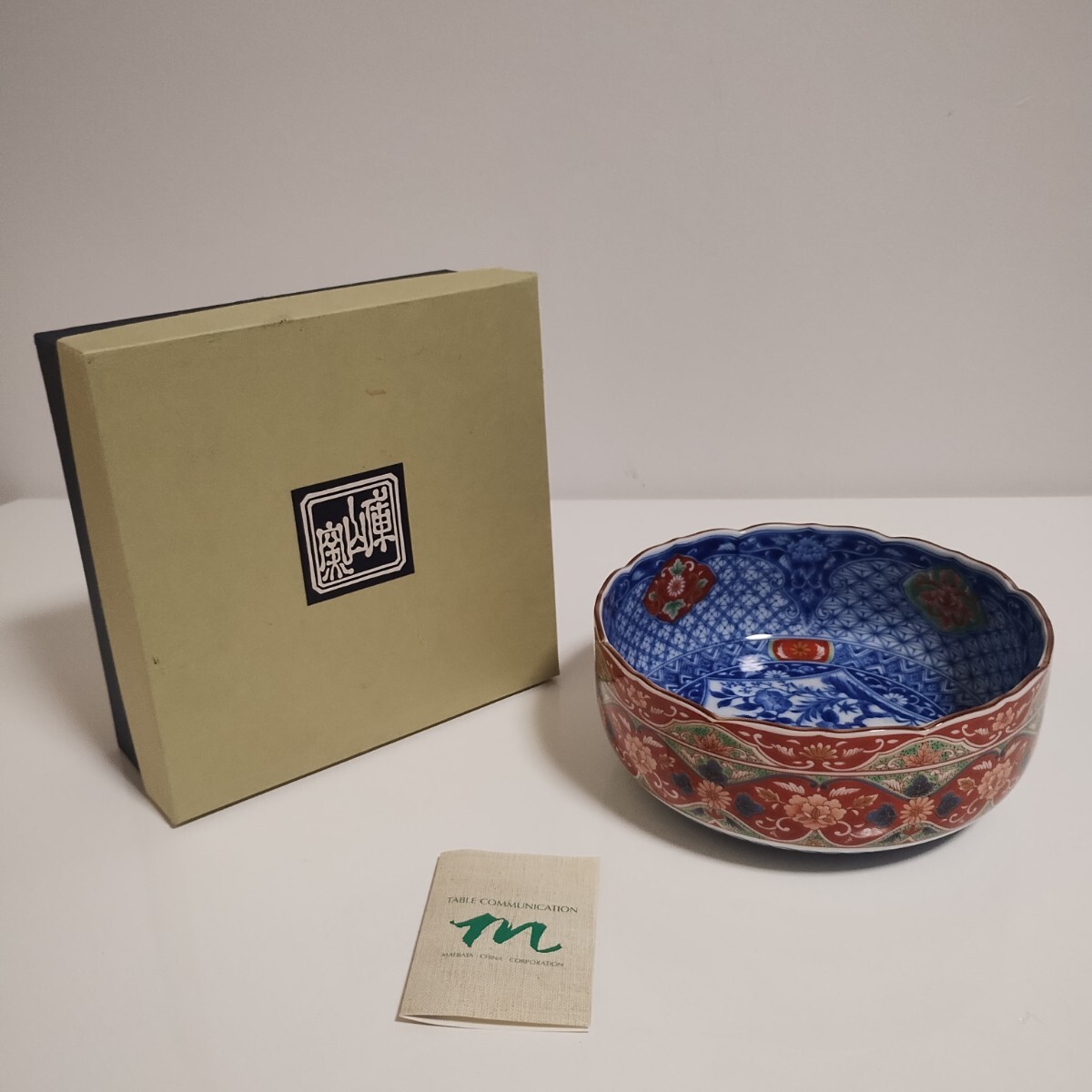 前畑陶器 庫山窯 染錦花鳥 菓子鉢拍卖