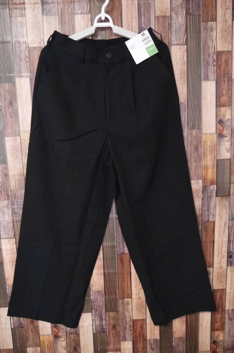 新品☆めちゃ可愛い♪リネンブレンドきれい目ワイドパンツ☆TOPVALU COLLECTION☆Мサイズ☆拍卖