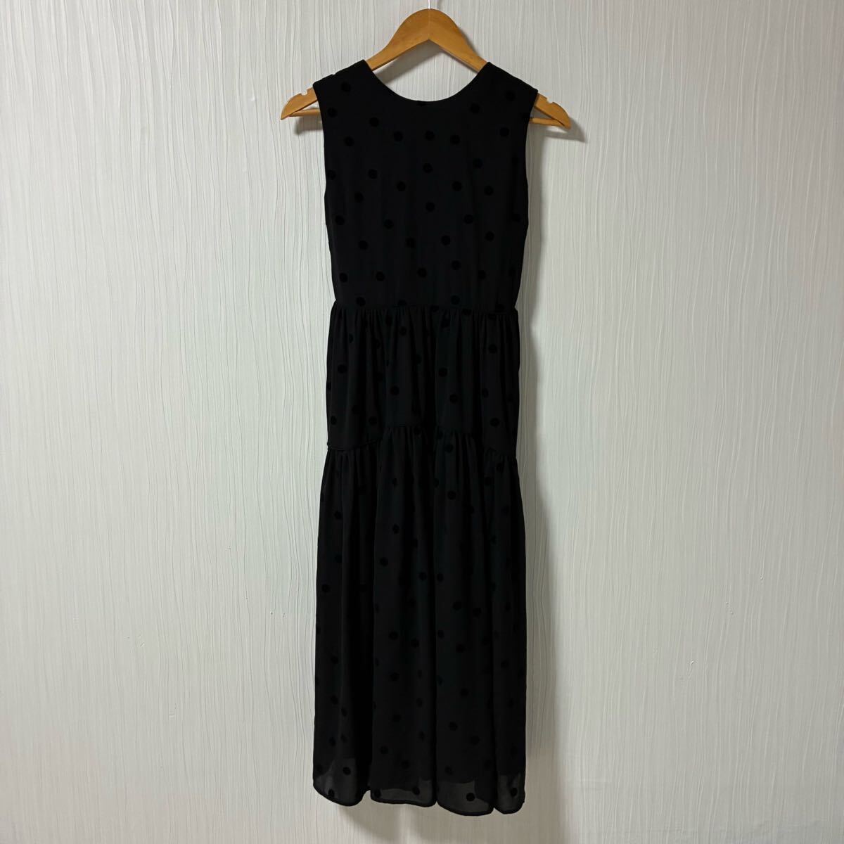 Mila Owen ミラオーウェン 後ろリボンノースリティアードDOTワンピ 09WFO244926 ワンピース レディース ブラック サイズ0 a1121拍卖