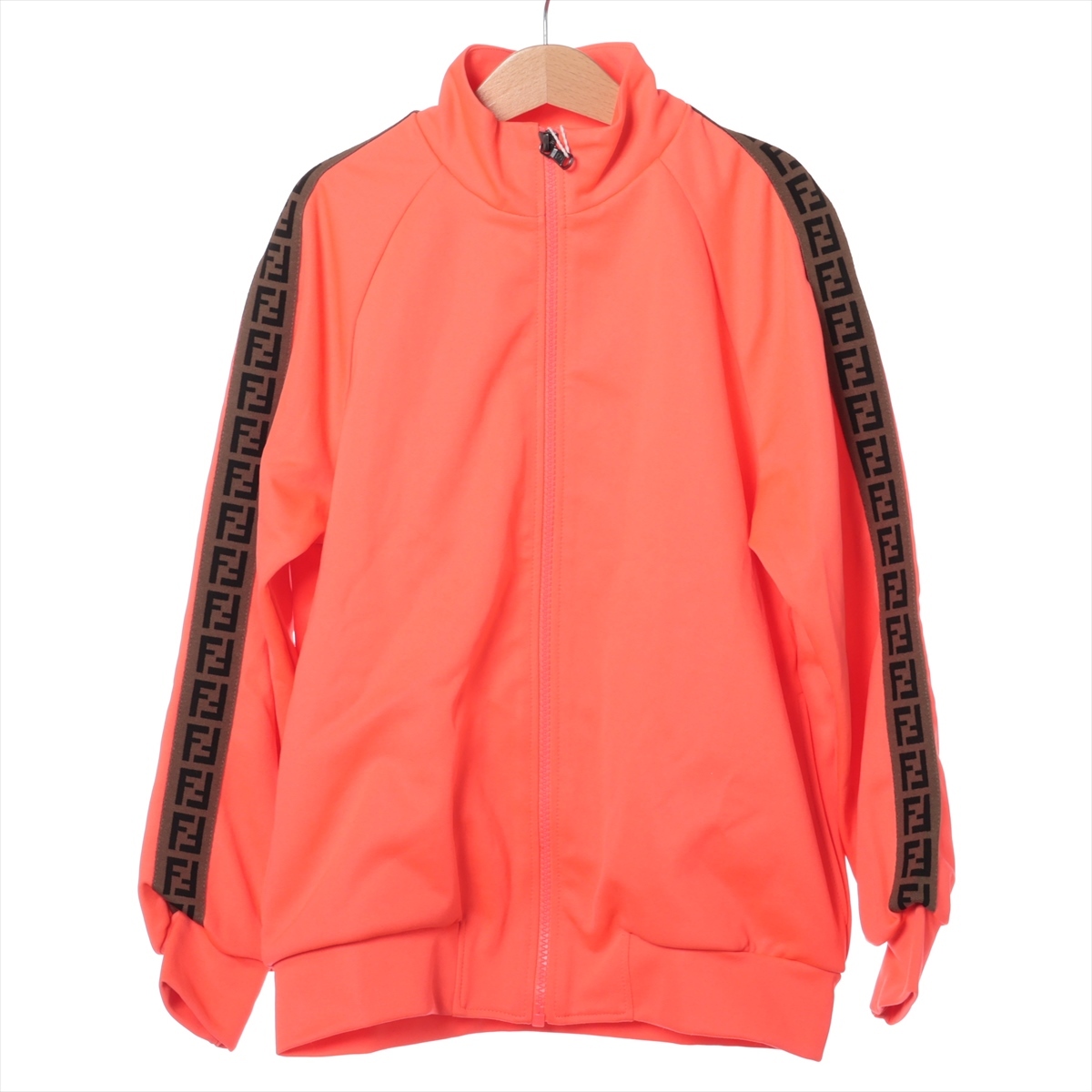 FENDI フェンディ ズッカ トラックジャケット 12A JUH002 オレンジ コットン レディース キッズ 大人着用可 ボーイズズッカ拍卖