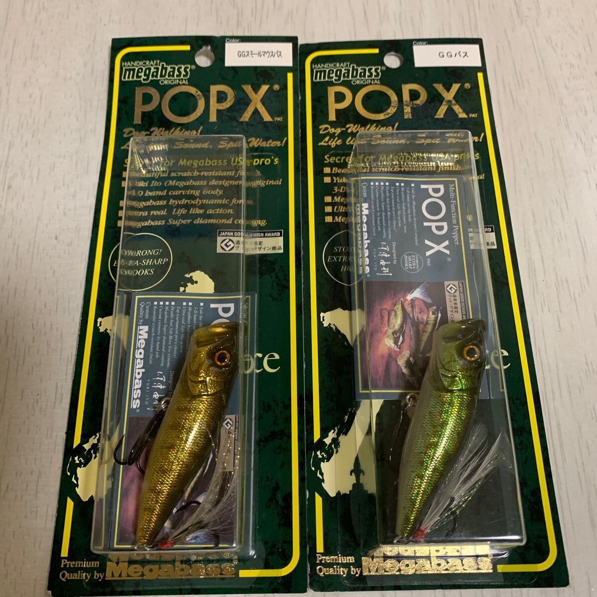 X★新品 Megabass メガバスポップX (GGスモールマウスバス GGバス) POP-X (GG SMALL MOUSE BASSGG BASS) セット ポッパー拍卖