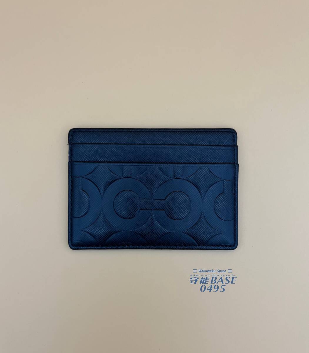 COACH(コーチ) スリムカードケース オプ アートレザー エンボスド BLK 74177拍卖