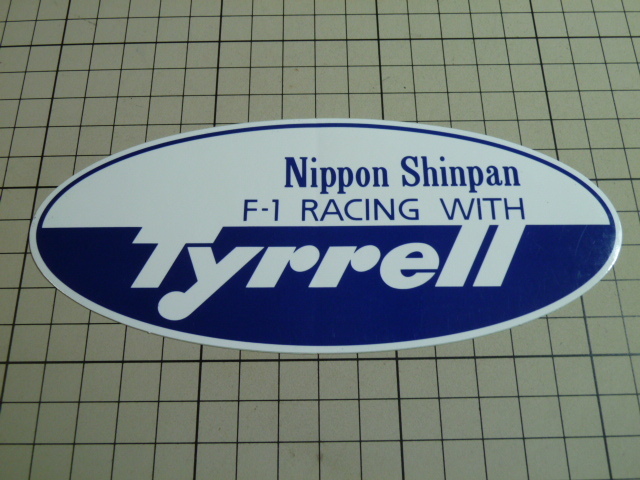 正規品 Nippon Shinpan F1 RACING WITH Tyrrell ステッカー 当時物 です(164mm×70mm) 日本信販 F1 レーシング ティレル拍卖