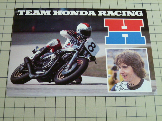 【希少】 TEAM HONDA RACING FREDDIE SPENCER ポストカード (中古品) チーム ホンダ レーシング フレディ スペンサー拍卖