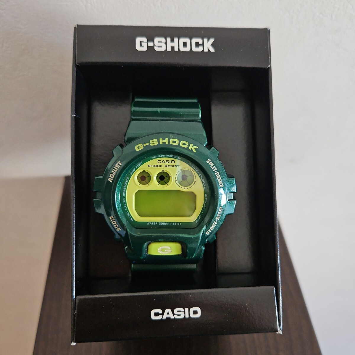 G-SHOCK★ CASIO★DW-6900CC-3DR★クレイジーカラーズ★ グリーン★腕時計★不動★ジャンク品★人気色★箱付き★拍卖