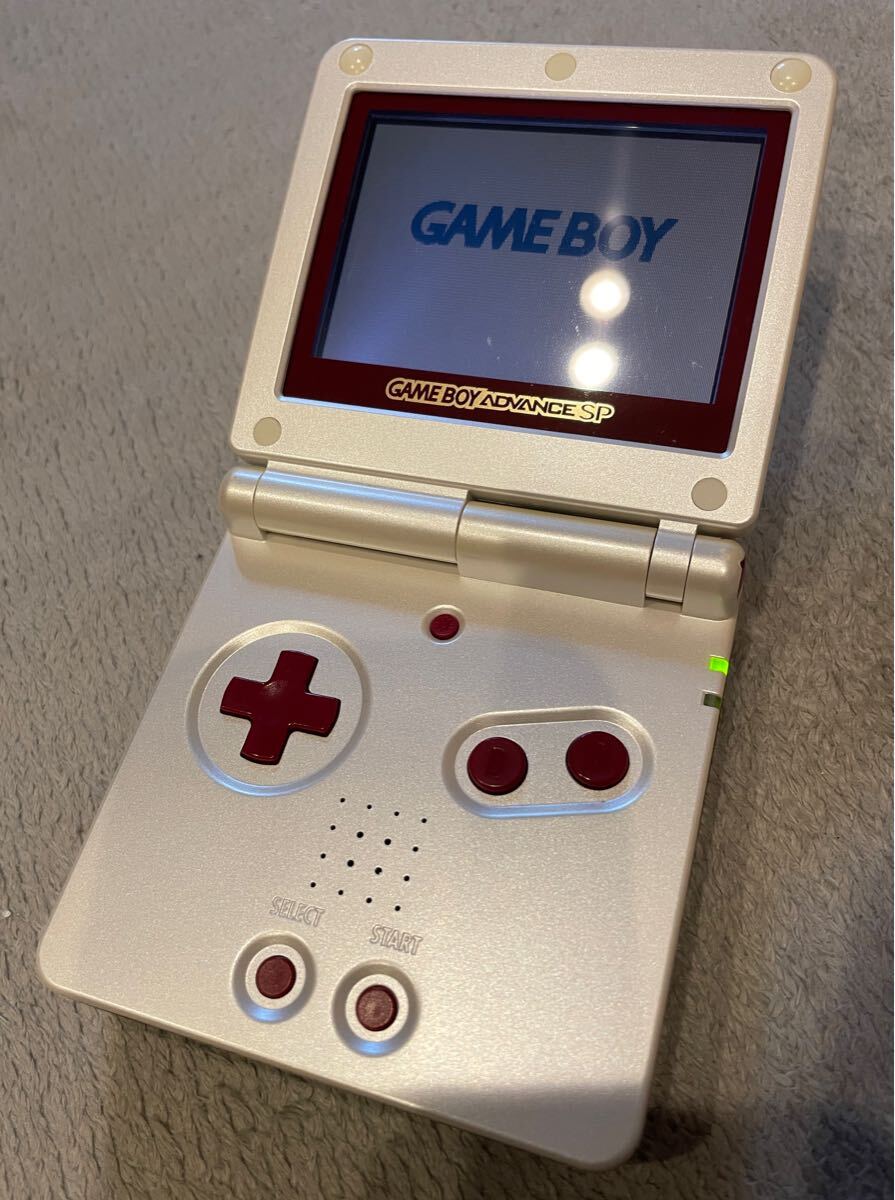 (レトロ)【レア】ゲームボーイアドバンスSP ファミコンカラー 美品 おまけ ゲームボーイ 役満拍卖