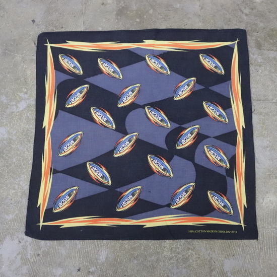 BD95 2000年代製 バンダナ NASCAR コットン ハンカチ■00s 黒 ブラック 雑貨 小物 アンティーク 古着 激安 アメカジ ストリート拍卖