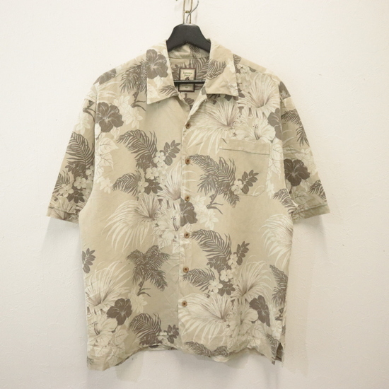 d729 2000年代製 JamaicaJaxx 半袖アロハシャツ■00s 表記Lサイズ シルク ハイビスカス 古着 アメカジ ストリート 90s 80s 70s 60s 激安拍卖