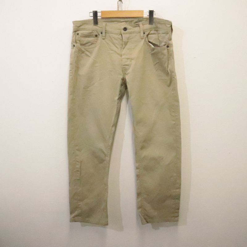 j862 2000年代製 LEVIS リーバイス 511 パンツ■00s 表記36サイズ ベージュ コットン 古着 アメカジ ストリート 90s 80s 激安 古着卸拍卖