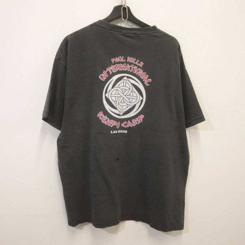 H791 2000年代製 ヘインズ 半袖Tシャツ■00s 表記XLサイズ グレー LASVEGAS アメカジ ストリート 古着 古着卸 激安 ヴィンテージ 90s拍卖