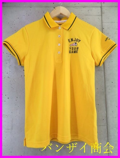 【送料300円可】002c148◆美品です◆吸汗速乾◆Callaway golf キャロウェイ 半袖ドライポロシャツ LL/ゴルフジャケット/パンツ/レディース拍卖