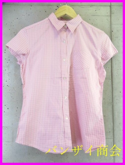 【送料300円可】1270b12◆良品です◆日本製◆Ralph Lauren ラルフローレン 半袖チェックシャツ 9/ポロシャツ/ブラウス/ジャケット/ニット拍卖