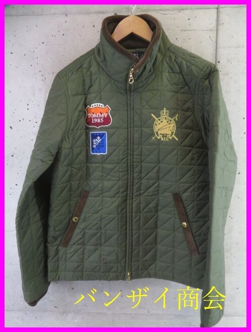 8270b8◆美品です◆TOMMY HILFIGER トミーヒルフィガー 豪華刺繍 中綿 キルティングジャケット M/ブルゾン/シャツ/デニムジーンズ/パンツ 拍卖
