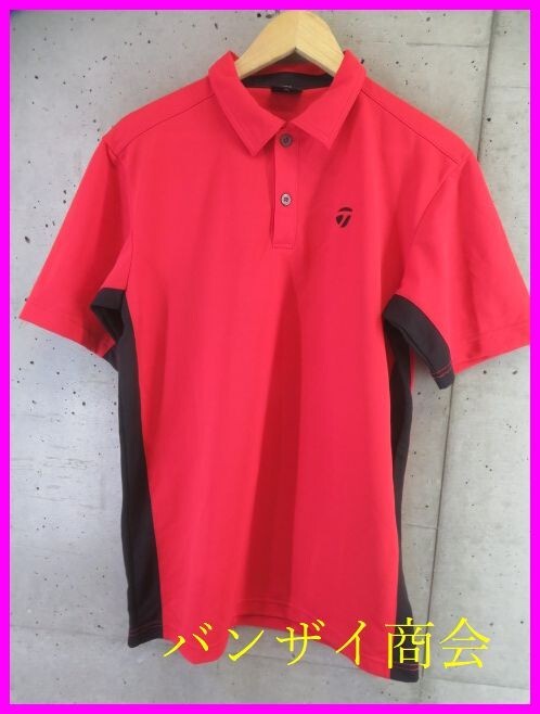 【送料300円可】8270b6◆美品です◆吸汗速乾◆Taylor Made テーラーメイド 半袖ドライポロシャツ M/ゴルフジャケット/ベスト/パンツ/ニット拍卖