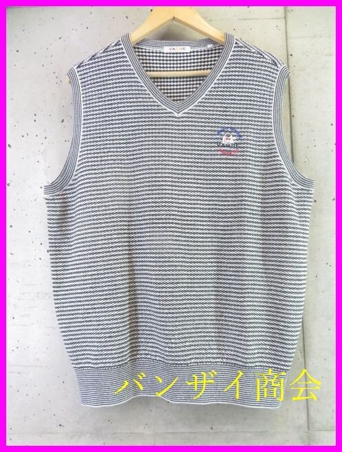 0370b14◆美品です◆日本製◆VAGIIE バジイエ コットンニットベスト 50/セーター/カーディガン/ポロシャツ/デニムジーンズ/パンツ/ジーパン拍卖